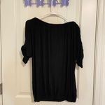 EUC Luca Milano women’s solid black loose fitted zipper top blouse medium Photo 5