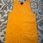 Boho Cottagecore Orange Yellow Overall Dress 🔹 Photo 0