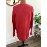 LC Lauren Conrad  Womens L Red Penguin Christmas Oversized ‎ Sweater Holiday Photo 2