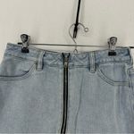 Kendall + Kylie  Light Wash Denim Zipper Mini Skirt Womens 24 Blue Photo 1