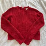 LA Hearts Fall Essential:  Red Knit Cropped Sweater Photo 2