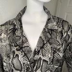 ZARA  Women's Snake Print Animal Blouse Long Sleeve Shirt Medium Size.  #249 Photo 2