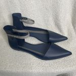 Melissa  Cutting II Ankle Strap Flats Pointed Toe D'Orsay Shoes Navy Size 10 Photo 1