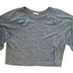 ZARA  gray crop top with double slit front‎ shoulders size medium Photo 0