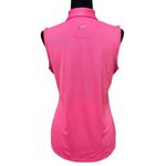 Greg Norman Hot Pink Sleeveless Polo Shirt Size Medium Stretch Golf UPF 20+ Top Photo 2