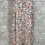 Fantaslook Orange Blue Floral Print Wide Leg Jumpsuit Size M Photo 0