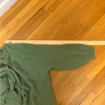 Italian Made Mohair Blend Open Front Cardigan Sage Green Soft Knit Pockets XL Photo 6