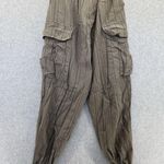 ZARA Women’s Pants Pull On Dark Brown Size XS Tapered Cargo Thin Elastic Photo 1