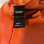 Kendall + Kylie  Orange Dress 4/6 Leather 3/4 Sleeve Off Shoulder Ruffle Bodycon Photo 7