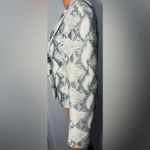 Thalia Sodi  Monochrome Snake Print Blazer Photo 7