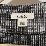Cato Black White Open Cropped Suit Jacket Womens Size Large Office Work Business Photo 1