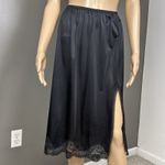 Vintage Body Lites For JCPenney Half Slip Skirt Black Size Small Wide Lace Slit Photo 2