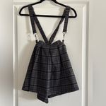 Hot Topic Y2K Baddie Black & Grey Plaid Suspender Skirt Photo 2
