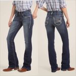 Ariat  REAL Mid Rise Stretch Entwined Boot Cut Jean Size 30S Short Marine Western Photo 1