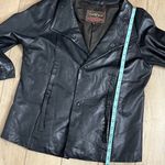 Vogue Virile Leather Blazer Style Jacket Black Size Small Photo 8