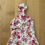 Lulus Mini Dress Halter Neck Floral Size M Ivory Pink Photo 1