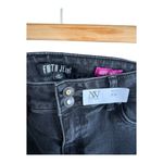#836 Faith Jeans Women's Size 10 Black Denim Bermuda Shorts Mid Photo 3