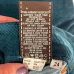 7 For All Mankind Peacock dark teal green corduroy 5 pocket ankle length the skinny velvet jean Photo 10