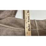 Guess Shearling Jacket Womens Medium Tan Faux Fur Lined Suede leather coat y2k Photo 5
