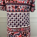 Vintage 70s Goldworm Italy Short Sleeve Mod Boho Print Dress M Brown Size M Photo 3