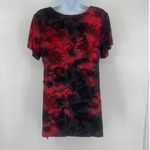 Sienna Grace Velvet Burnout Asymmetric Womens Top Sz M Y2K Holiday Goth Artsy Red Size M Photo 8