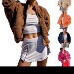 Brown Sherpa Jacket Size XS Photo 2