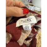 Women's Myra Bag Long Sleeve Dress L Burgundy Beige Butterfly Print Size L Photo 5