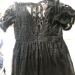 Honey Punch Black Lace Romper  Photo 0