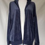 Spense Sport Womens Velour Jacket Size Large Full Zip Slate Blue High neck Y2K Photo 11