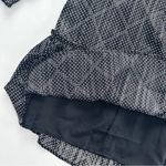 J.Crew Factory Ruffle Tiered Mini Dress Black Light Khaki Photo 10