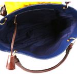 Marc Jacobs  Navy Blue Leather Quilted Woven Mackenzie Flap Tote Bag Purse Photo 13