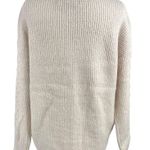 Kendall + Kylie New Asymmetric Cable Knit Sweater Crewneck Pullover Ivory Photo 5