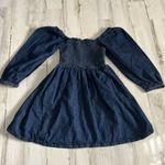 J.Crew  Smocked Puff Sleeve Denim Dress in Chambray Size Small Photo 3
