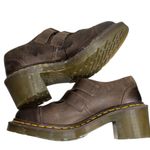 Dr. Martens  Women’s Size 6 Brown Leather Double Strap T-Bar Heeled Ivy Shoes Photo 7