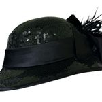 Vintage Tuscany Fine Millinery Black Church Derby Hat Photo 6