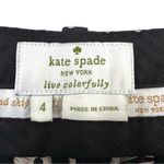 Kate Spade  Black Cotton Blend Cropped Pants with Ivory Polka Dots Photo 2