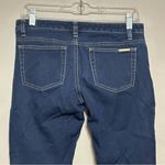 Michael Kors  Skinny Jeans Zipper Ankle Leg Hem Size 2 Stretch Dark Wash Decal Photo 3