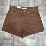 Cotton On NEW  Brown High Rise Denim Mom Shorts Size 4 Photo 0