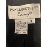 Papell Boutique Evening Chocolate Brown Satin V Neck Sleeveless Top Size 8 Photo 1