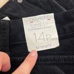 Talbots Black Simply Flattering 5-Pocket Corduroy Pants Size 14P NWT Photo 4
