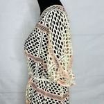 PilyQ  Ivory Coral Natalie Fishnet Cover-Up Dress Size XS/S Rope Sash Belt Photo 7
