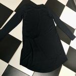 ZARA Long Sleeve Mini Dress Black Casual Fabric Patch Appliqués Crewneck sz Med Photo 6
