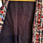 Vintage 90s Paul Harris Design Quilted Vest Size Large Boho Top Floral Patchwork Blue Photo 2