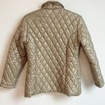 J&R Quilted Puffer Jacket Coat Golden Tan Neutral Full Zip Women’s Medium Photo 1