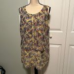 CAbi # 5041 Sleeveless Tank Top abstract floral print boho womens Size Large Photo 1