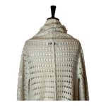 Knox Rose  Sweater Women Small Ivory Open Front Open Knit Asymmetric Hem Cardigan Photo 3