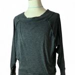 We The Free Gray Long Sleeve Top Wide Neck Dolman Sleeve Comfy Casual Photo 0