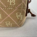 Dooney & Bourke Vintage  Signature Canvas with Leather Trim Handbag in Brown Pink Photo 10