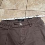 Banana Republic  Womens Wide Leg Crop Pants Size 26/2 Brown Raw Hem Casual Photo 2