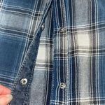 BLANK NYC  Womens Plaid‎ Denim Long Sleeve Cotton Shirt Blue Size XS NWT Photo 4